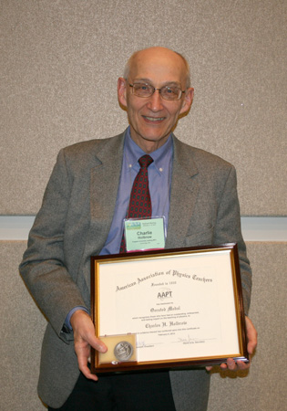 Charles Holbrow, 2012 Oersted Medal Recipient
