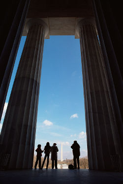 Lincoln Memorial looking towards washington memorial