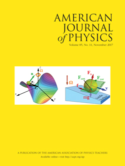 November 2017 issue of American Journal of Physics