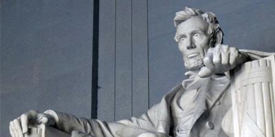 Statue of Abraham Lincoln at the Lincoln Memorial