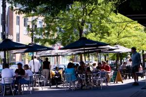 Dining near the waterfront of Portland, OR