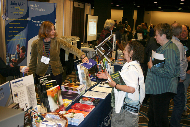 Attendees at AAPT Booth
