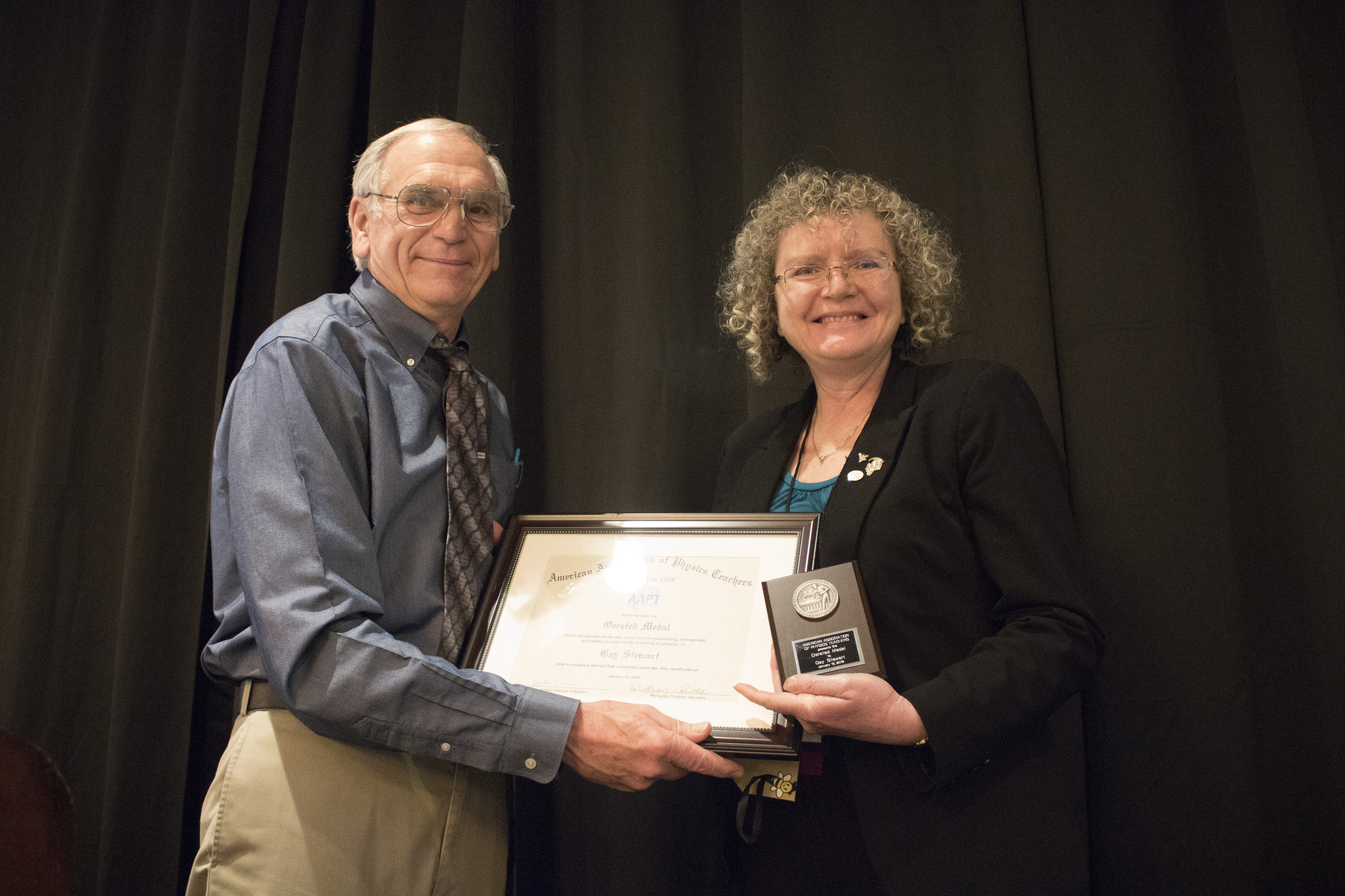 Gay Stewart received the Oersted Medal